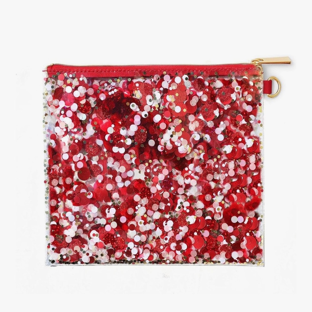 NWT Packed Party Spirit Squad Confetti Everything Pouch Makeup Bag